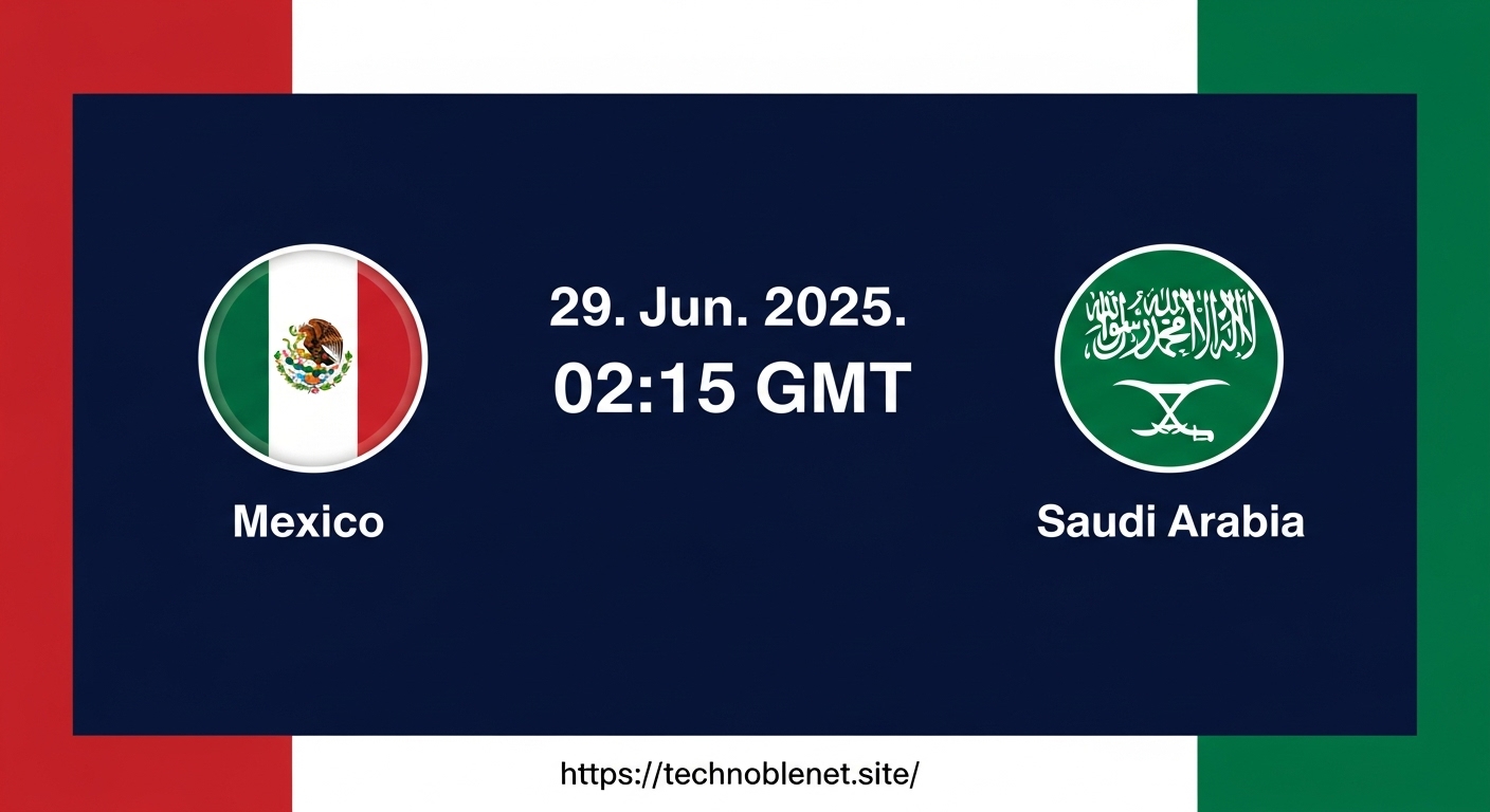 Mexico vs Saudi Arabia: Gold Cup Quarter-Final Preview & Best Prediction 2025